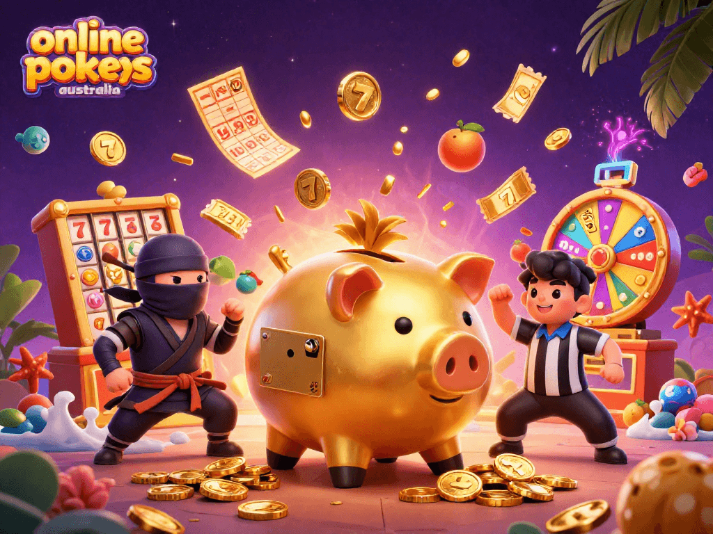 Enjoy thrilling online pokies Australia with exciting slot characters and vibrant game elements.