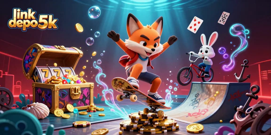 Play exciting slot games with link depo 5k as you dive into an illustrated casino adventure.