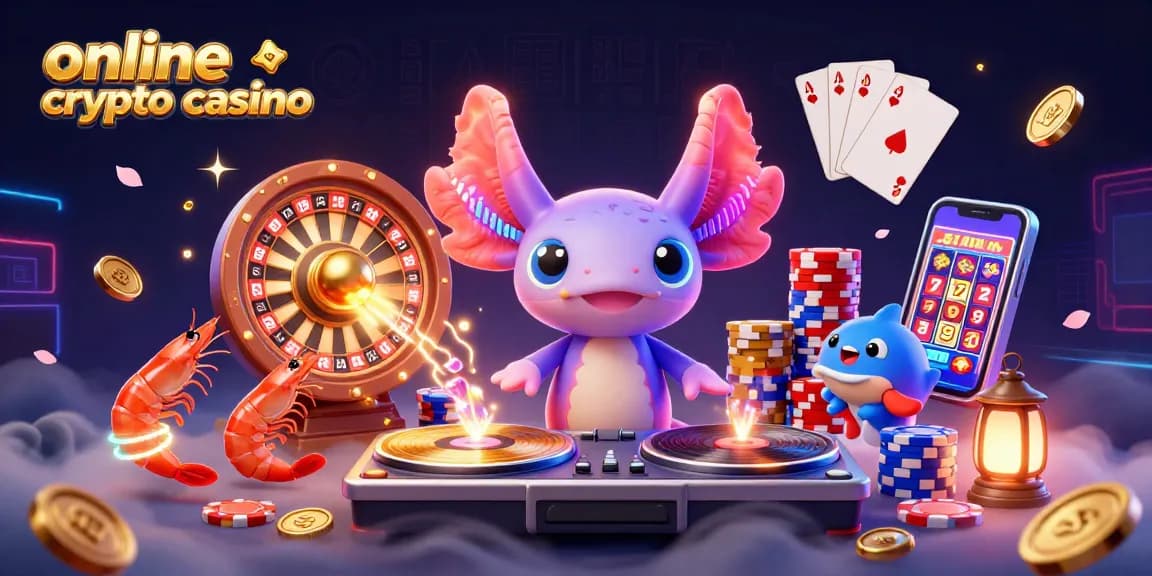 Gioca nei migliori online crypto casino con simboli di vincita e un'atmosfera vibrante.