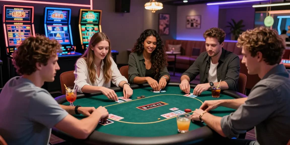 Experience the excitement at spinysoft.co.uk with friends in a lively credit card casino setting.