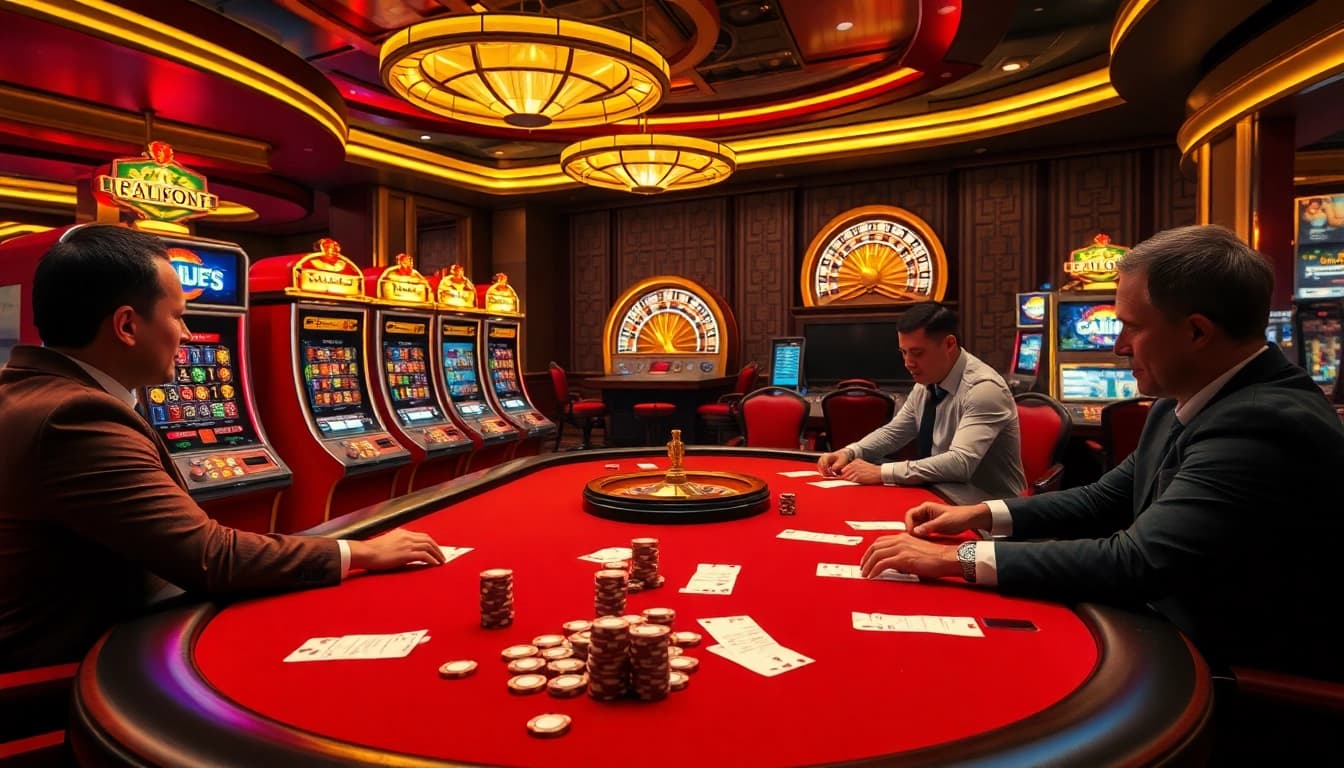 Découvrez l'excitation du casino en ligne fiable avec un jeu de poker palpitant et des machines à sous vibrantes.