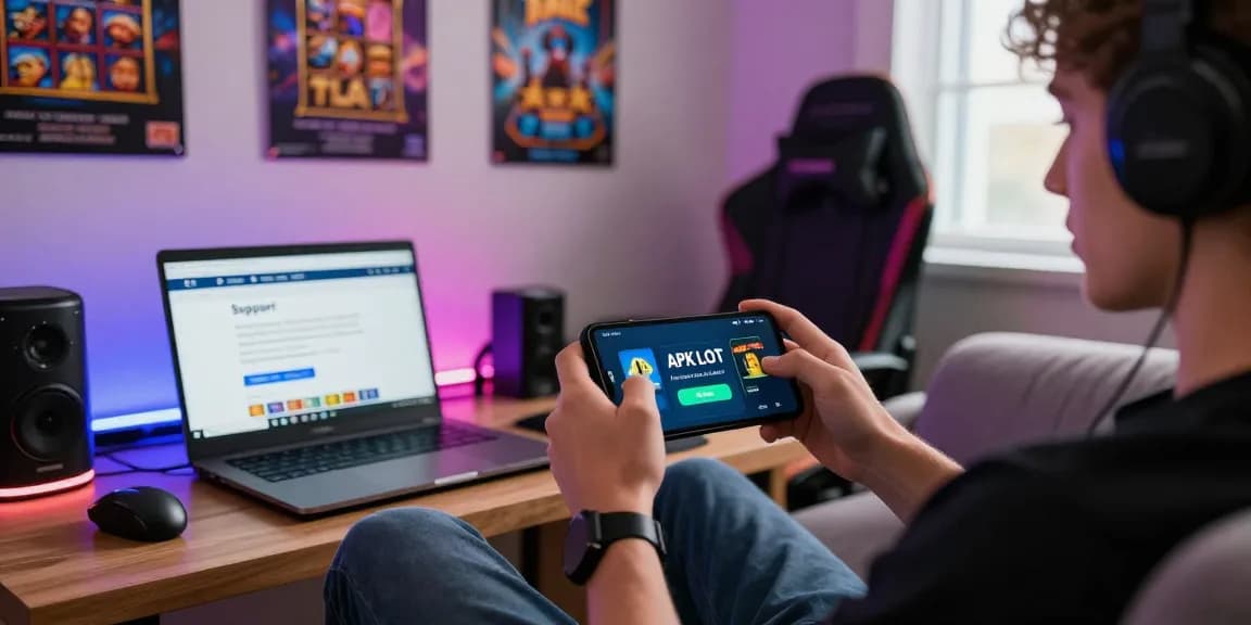 Proses instalasi apk slot di perangkat mobile dengan lingkungan bermain yang nyaman