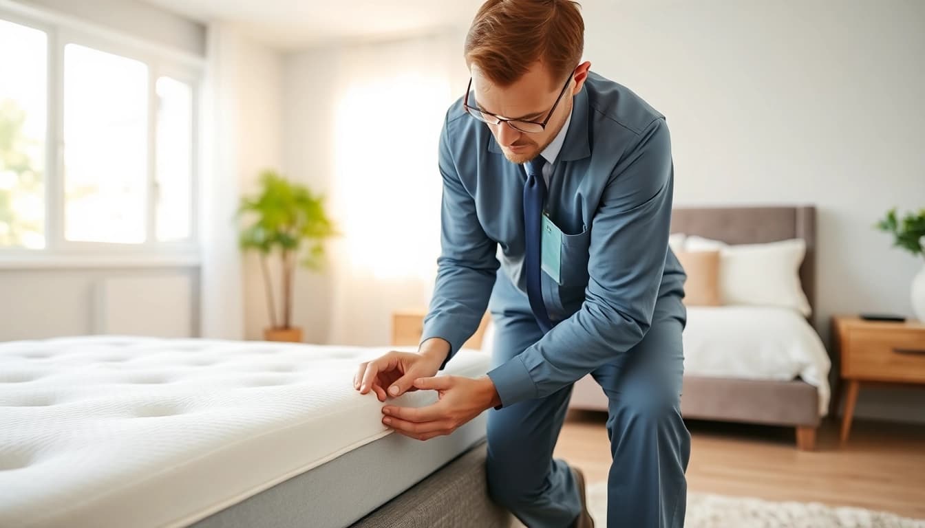 Expert examining for bed bugs with professional tools, emphasizing bed bug extermination services.