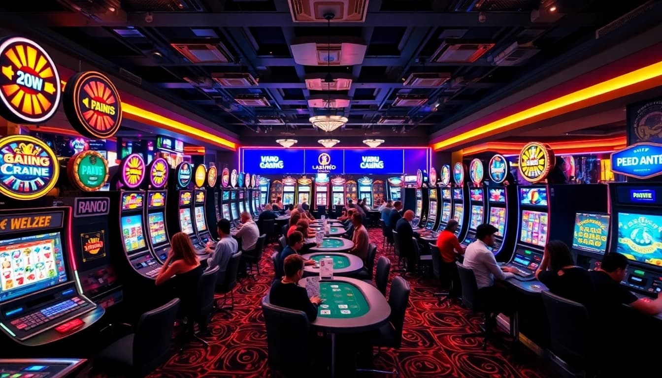Engaging scene of Non Uk Casino 2025 with vibrant gaming action and lively atmosphere.