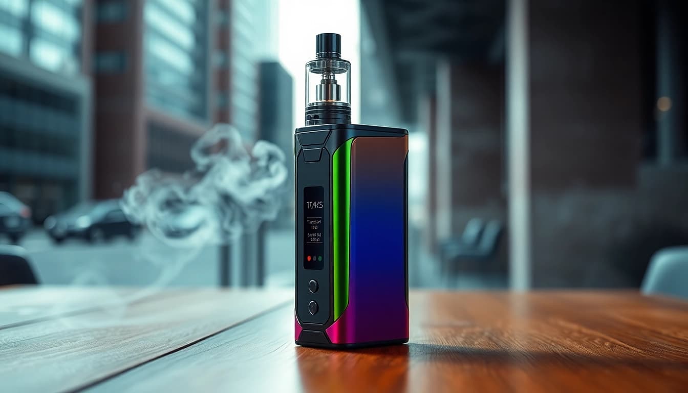 Oxva Vaping-Gerät mit eleganter Gestaltung auf einem Tisch präsentiert.