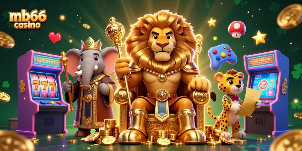 Experience thrilling gameplay at mb66 casino with vibrant 3D slot reels and a captivating scene.