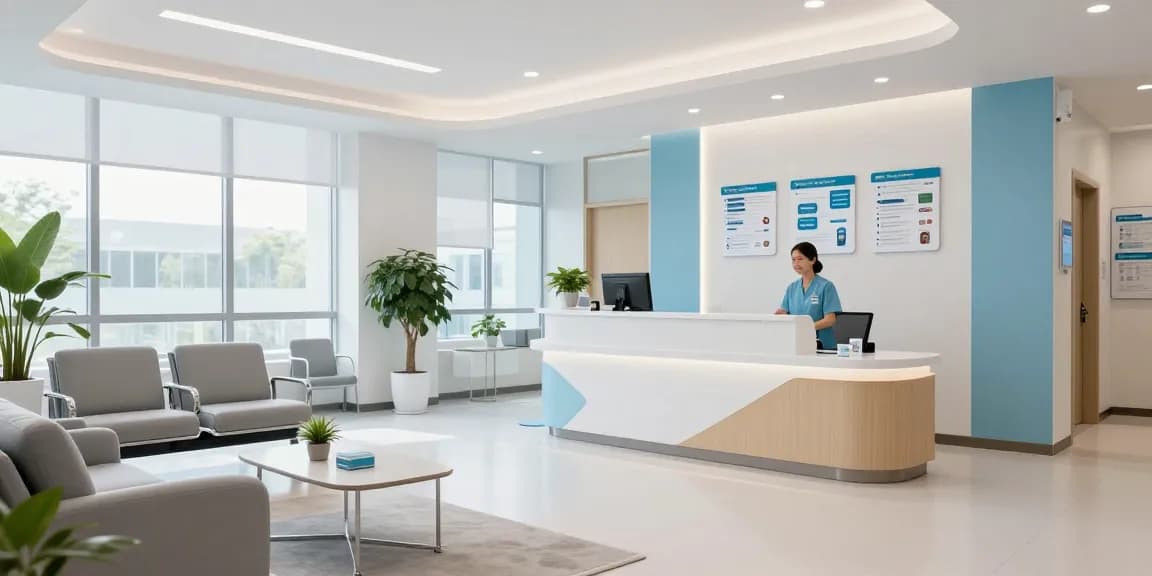 COBRA health insurance guidance in a welcoming medical clinic setting for patients seeking affordable coverage options.