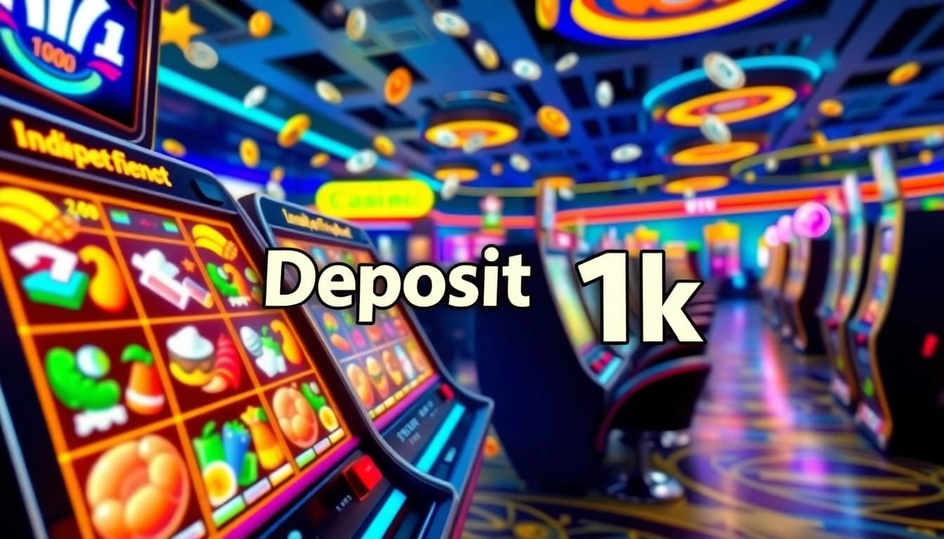 Permainan slot deposit 1k dengan mesin slot digital menarik dan penuh warna untuk pengalaman bermain yang seru.