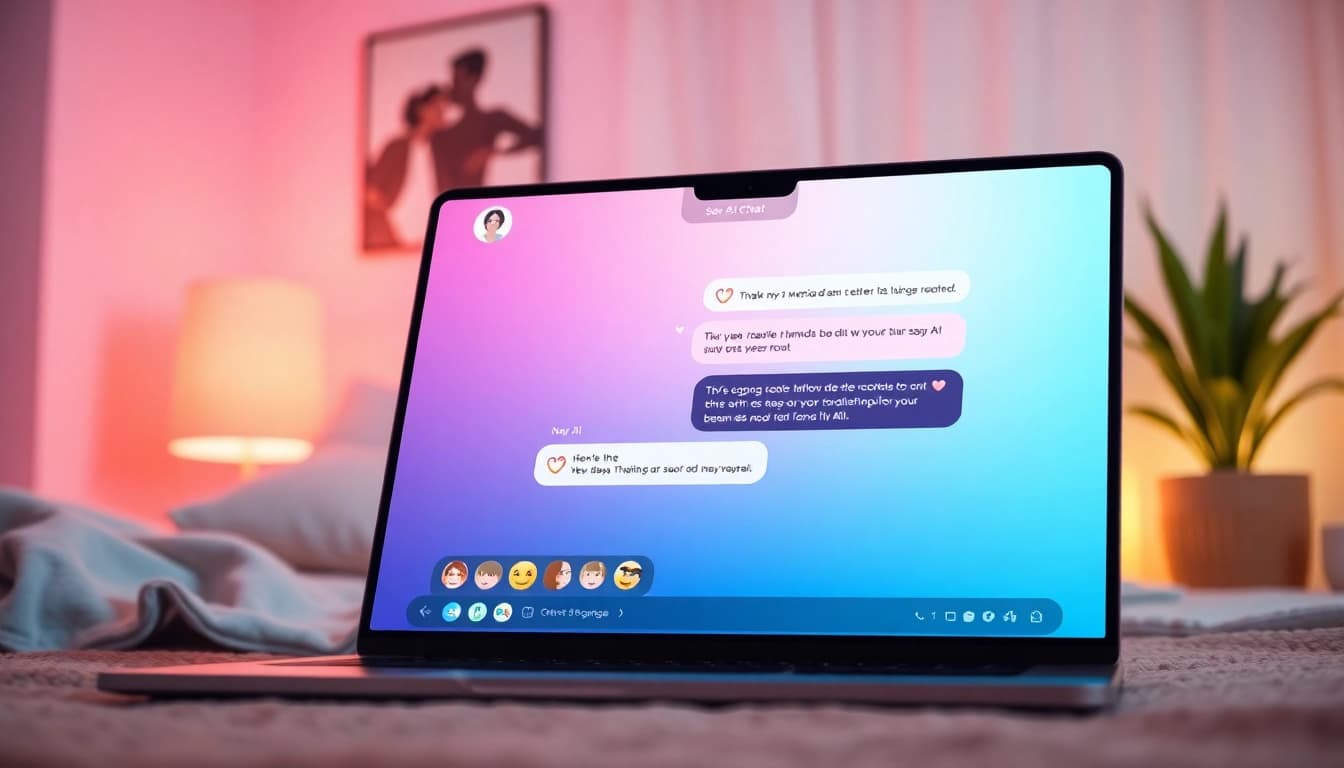 Engaging conversation with a sex AI chat on a cozy digital interface.