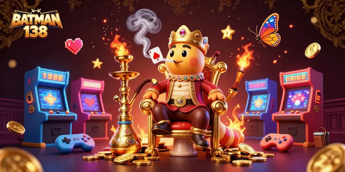 BATMAN 138 menunjukkan momen menarik dalam ilustrasi kasino dengan elemen slot dan simbol poker.