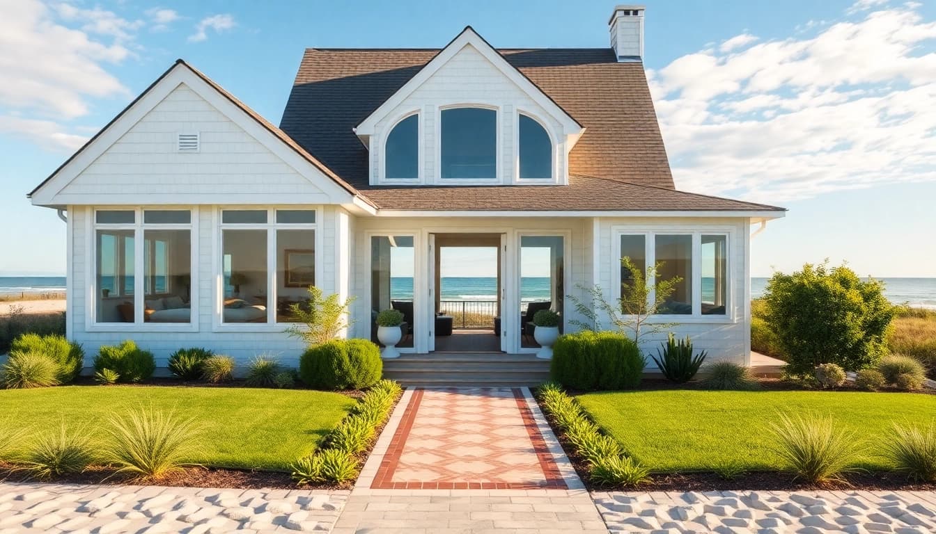 Cape Cod home addition showcasing elegant architecture and inviting landscaping.