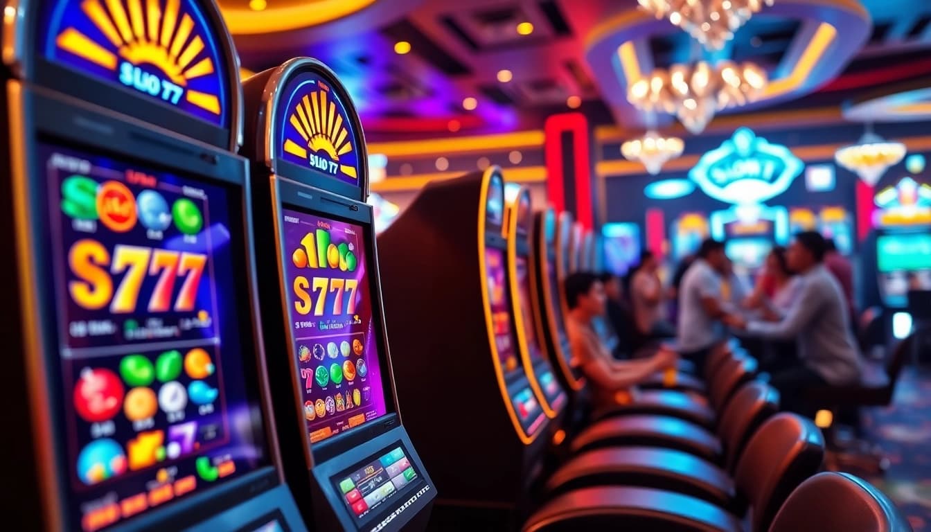 Slot77 mesin permainan menarik dalam suasana kasino yang semarak.