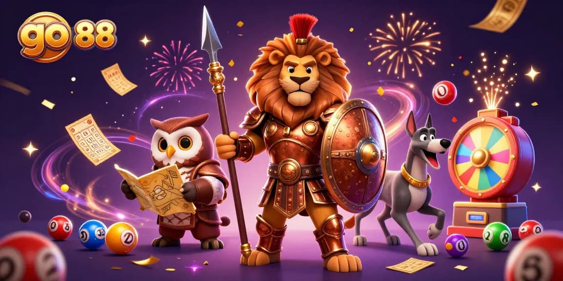 Engage with go 88's vibrant gaming world in a visually rich 3D casino scene.