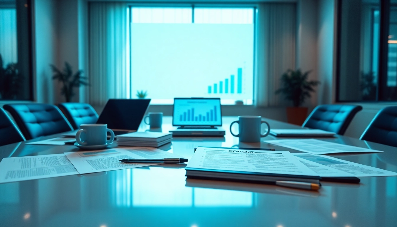 Showcasing effective Contract Management strategies with business professionals in a bright office setting.