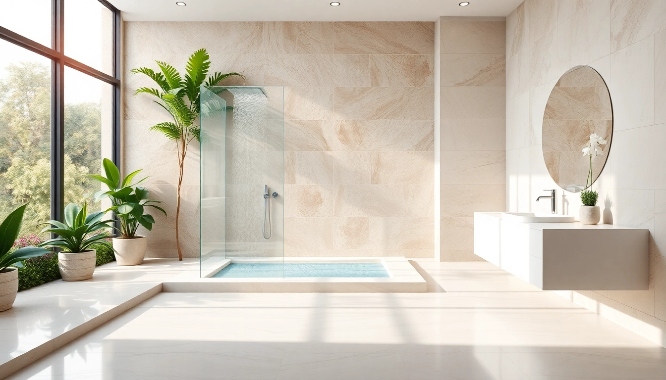 Experience luxurious elegant showers Australia in a modern, serene bathroom setting.