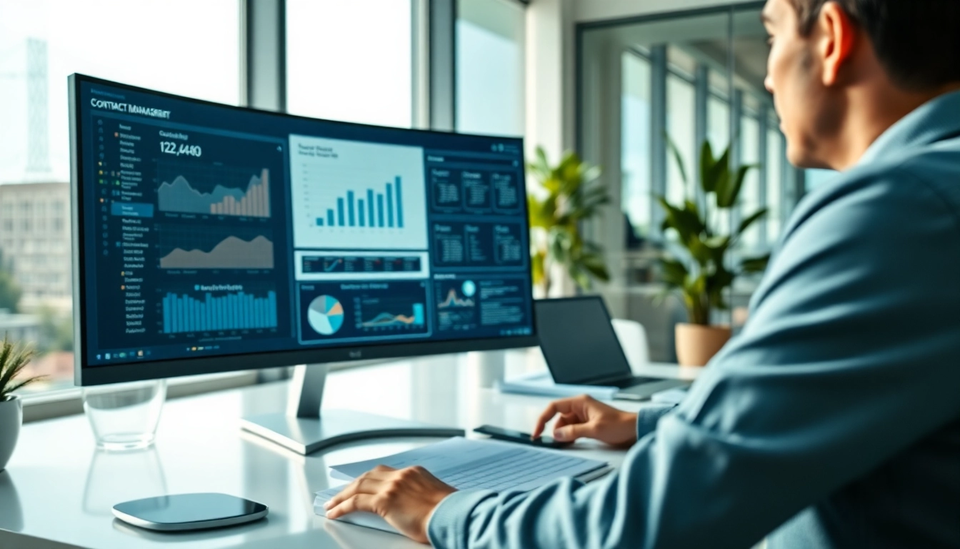 Streamlined Contract Management. software interface showcasing efficient organization strategies.