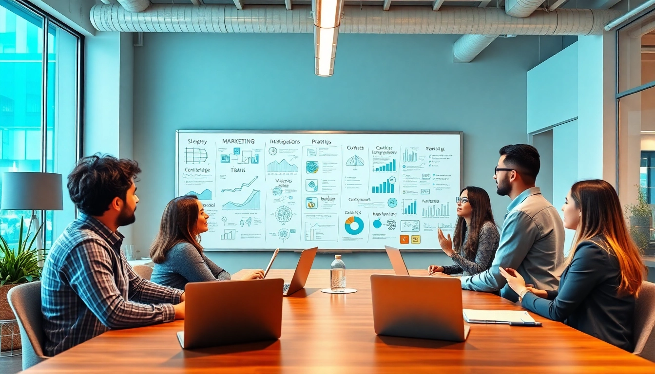 Engage with online marketing edmonton strategies in a dynamic team collaboration scene.