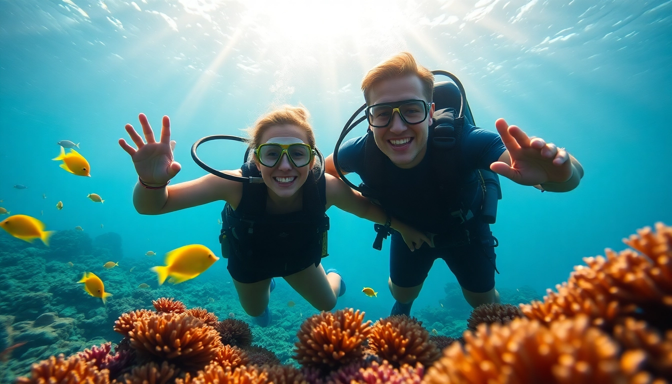 SSI Kurse im Meer mit Tauchern, die unter Wasser lernen und entdecken.