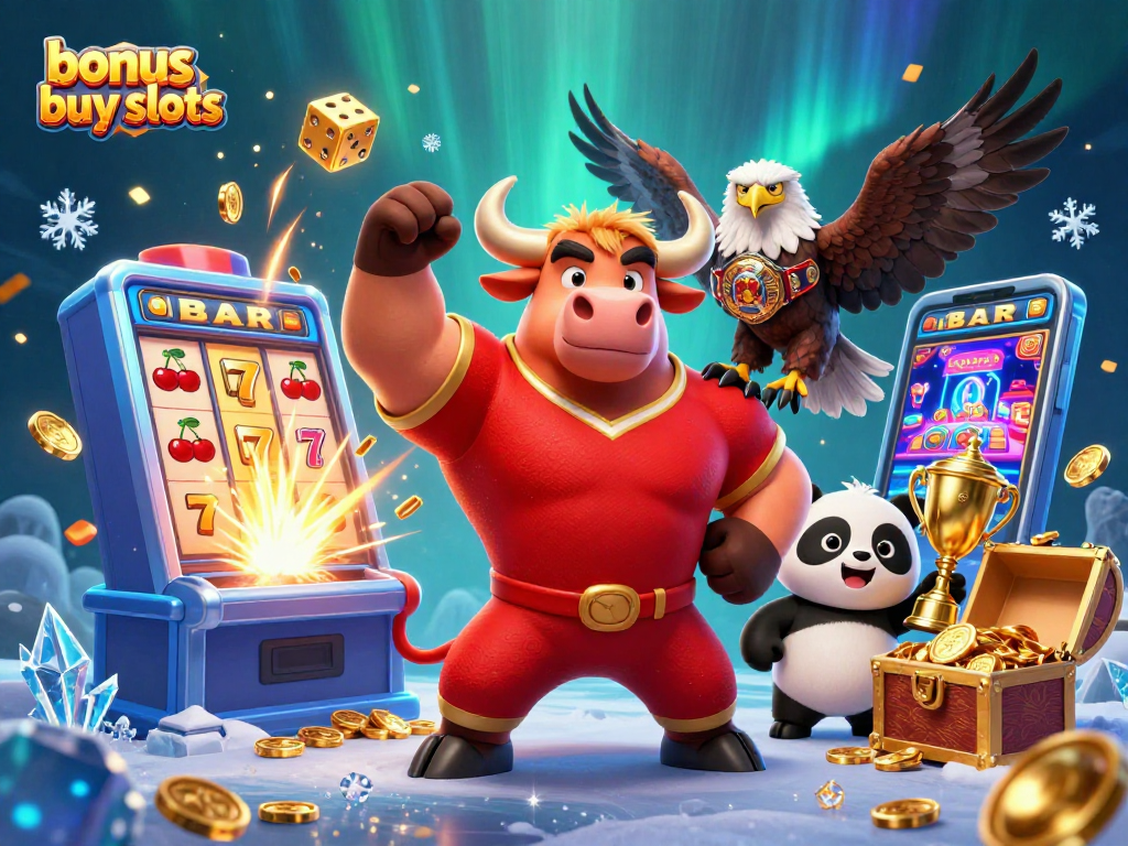 Experience thrilling bonus buy slots action with colorful characters and dynamic casino elements.