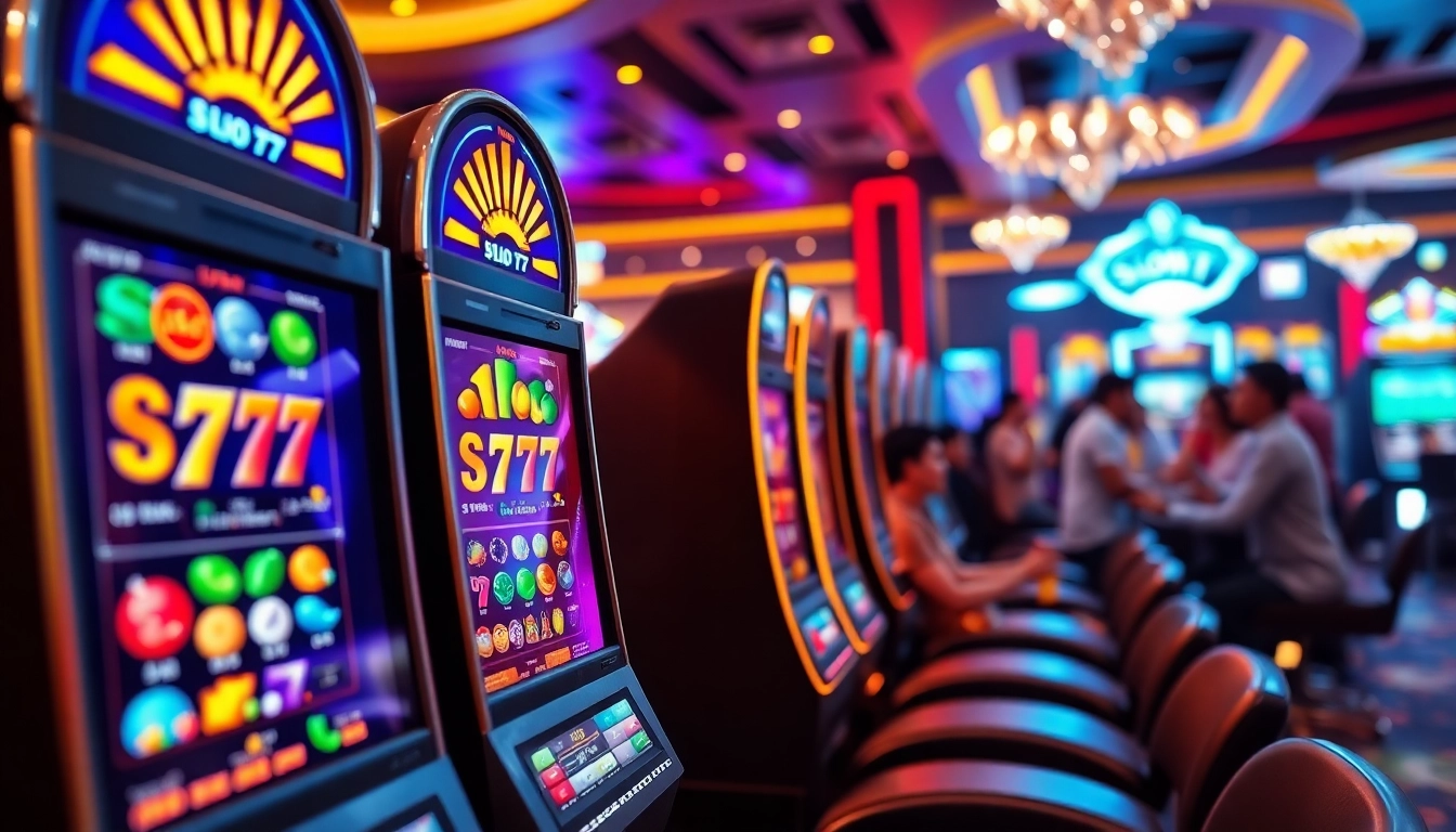 Slot77 mesin permainan menarik dalam suasana kasino yang semarak.