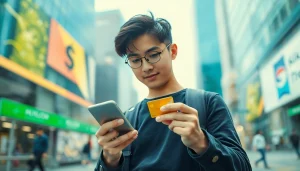 카드깡 현금화 절차의 진행을 보여주는 전문적인 장면