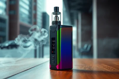 Oxva Vaping-Gerät mit eleganter Gestaltung auf einem Tisch präsentiert.