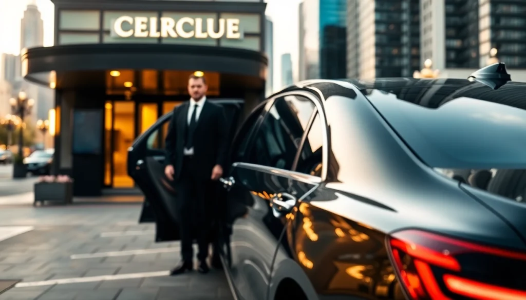 Experience Chauffeur Services Nottingham with a professional chauffeur at a luxury hotel.