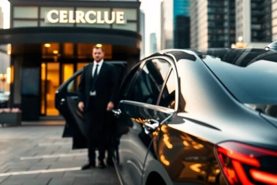 Experience Chauffeur Services Nottingham with a professional chauffeur at a luxury hotel.