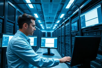 Proxmox Virtualization Experts configuring servers in a modern data center setup.