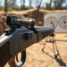 Examine the alamo 15 trigger 3 position showcasing its detailed design in a shooting range.