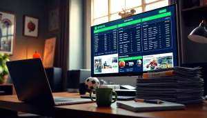 Engaging view of sports betting sites South Carolina on a computer screen in a contemporary office.