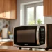 An attractive affordable microwave oven featured in a modern kitchen setting, showcasing sleek design and functionality.