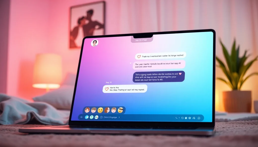 Engaging conversation with a sex AI chat on a cozy digital interface.