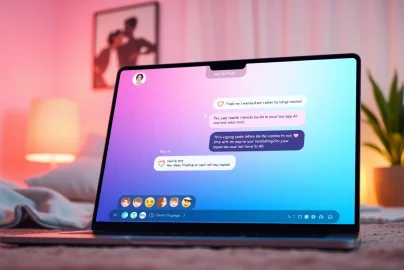 Engaging conversation with a sex AI chat on a cozy digital interface.