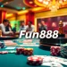 Engaging casino scene with Fun88 link highlighted on a virtual betting interface.