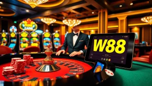 Experience the thrill of winning at W88 link with vibrant casino tables and engaging online gaming.