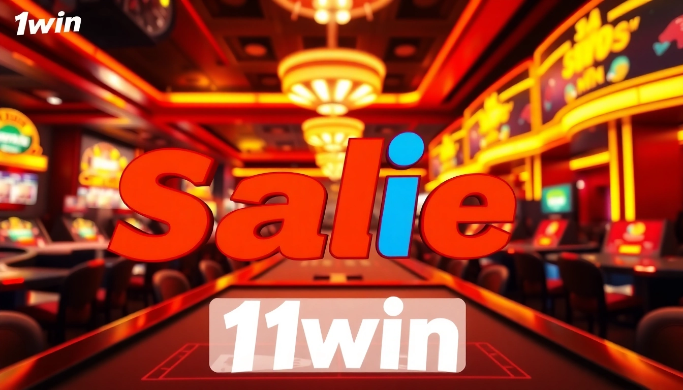 1win aksiyalar təklif edən cəlbedici promo banner.
