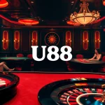 Players enjoying high-stakes poker at U88 casino with vibrant chips and cards.