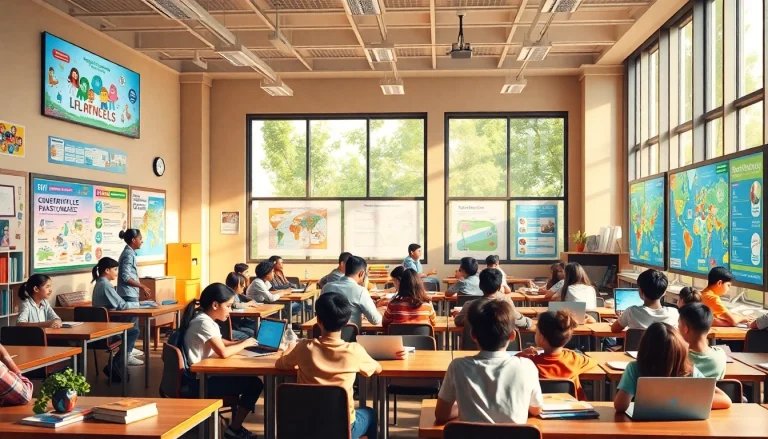 Engaging classroom scene highlighting innovative education practices.