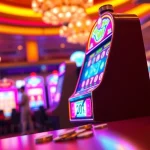 Menampilkan slot depo 1k pada mesin slot modern di kasino yang menarik