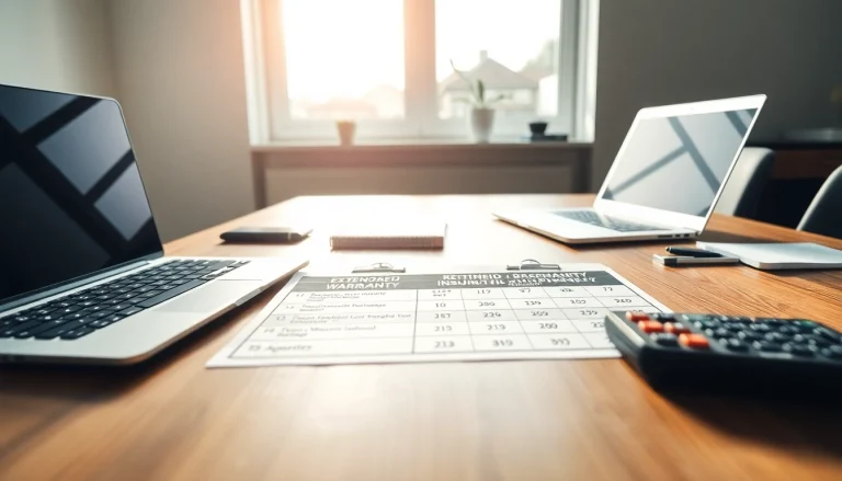 Compare extended warranty vs mechanical breakdown insurance which is better using a professional table in a workspace.