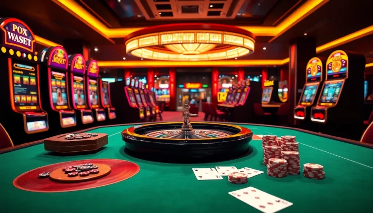 Découvrez l'excitation du casino en ligne fiable avec des machines à sous colorées et des tables de jeux élégantes.
