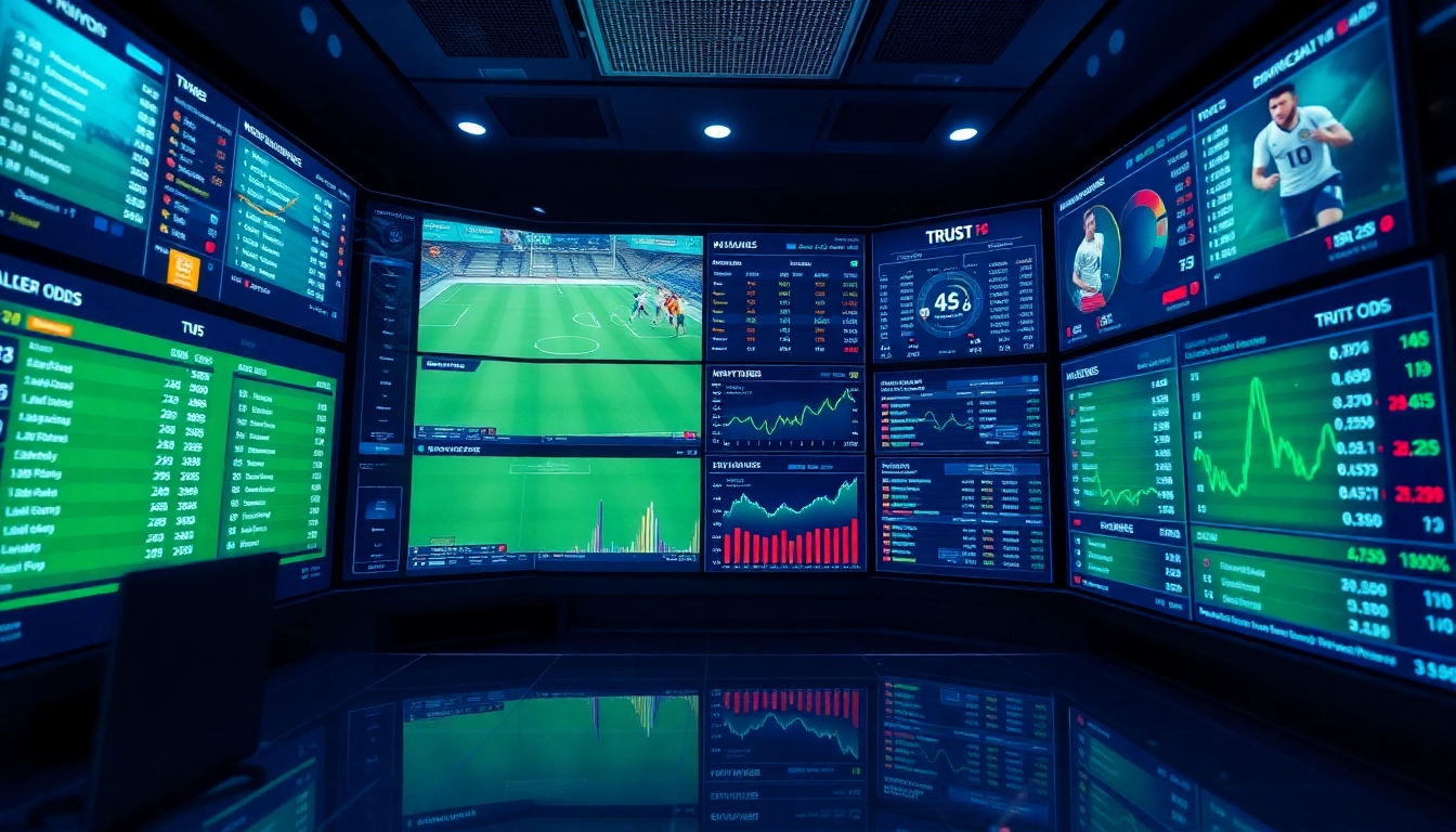 Real-time tỷ lệ kèo display in a modern sports analytics room