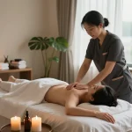 Experience soothing 인천 출장마사지 in a tranquil hotel spa setting with a professional therapist.