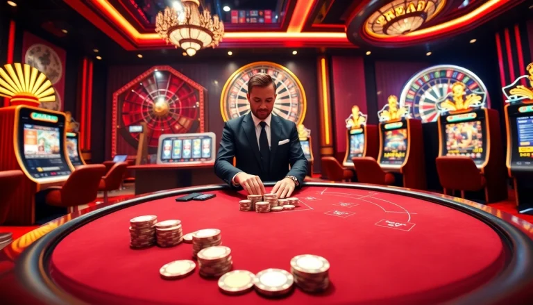 Vivez l'excitation d'un casino en ligne fiable avec des tables élégantes et des machines à sous vibrantes.