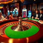 Scène captivante dans un casino en ligne fiable avec de la roulette et des joueurs engagés pour casino en ligne fiable.
