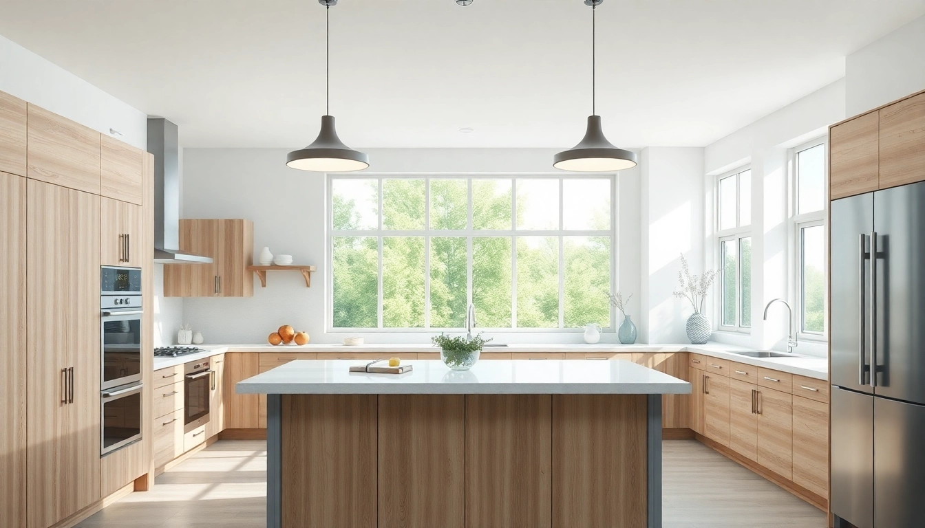 Showcasing modern island light fixtures in a contemporary kitchen setting.
