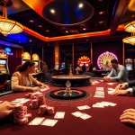 Experience the excitement of gambling with Shbet at a luxurious casino table featuring high-stakes poker chips.