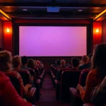 ดูหนัง ในโรงหนังที่มีผู้ชมร่วมสนุกและบรรยากาศอบอุ่น