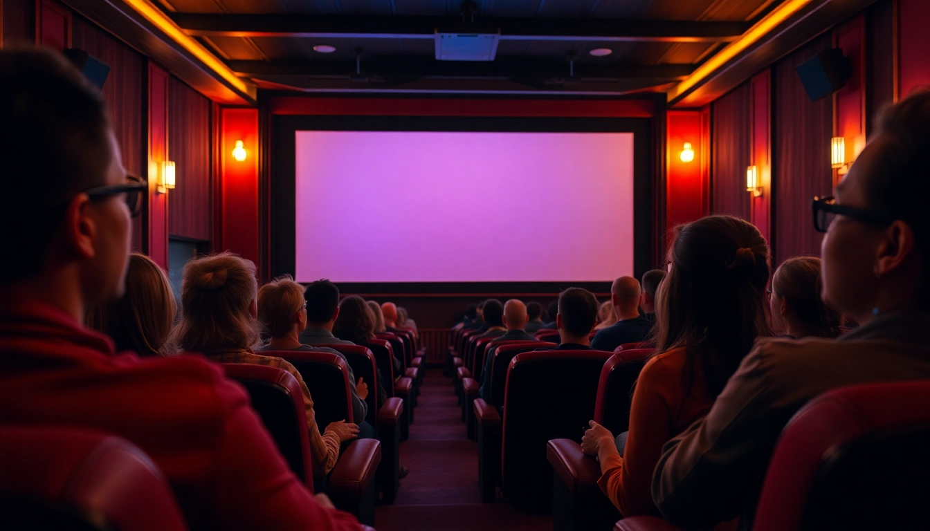 ดูหนัง ในโรงหนังที่มีผู้ชมร่วมสนุกและบรรยากาศอบอุ่น